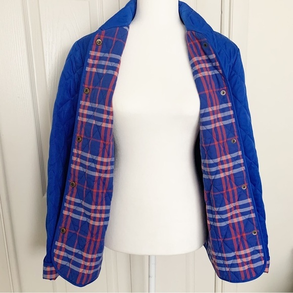 Vintage Women’s Quilted Ice Skating Jacket Blue Button Up with Flannel Lining - Picture 8 of 14